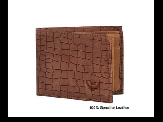 Croc-Embossed Bi-Fold Wallet