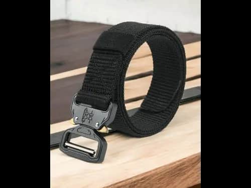 Men Wide Belt with Auto-Lock Buckle Closure