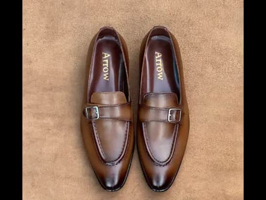 Men’s Two-tone Tan Cow Leather Strap Loafer
