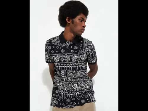 URB_N Men Slim Fit Bandana Printed Polo T-Shirt