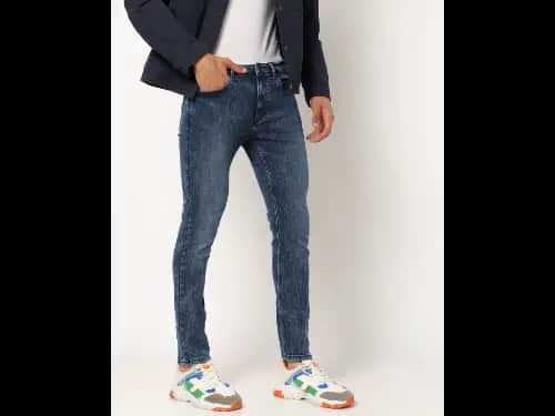 Acid Wash Skinny Fit Jeans