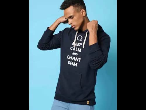 Typographic Print Hoodie