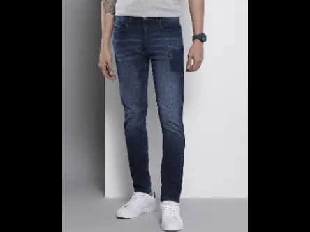 Heavily Washed Skinny Fit Jeans