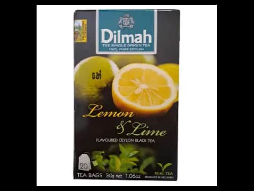 Dilmah Lemon and Lime Flavoured Black Tea – 20 Tea Bags