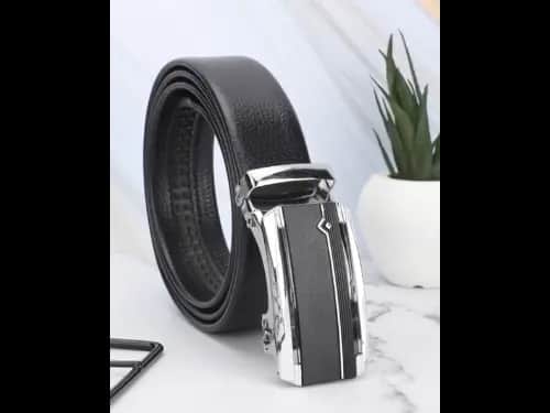 Men Slim Belt with Auto-Lock Closure