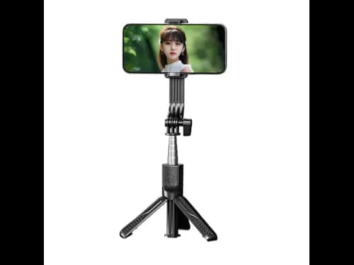 Remax P16 Selfie Stick Tripod For Live Streaming Black