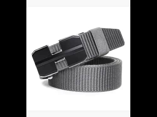 Men Wide Belt with Plaque Closure