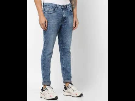 Heavily Washed Relaxed Fit Jeans