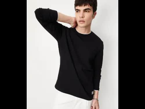 Regular Fit Round Neck Stylised T-Shirt