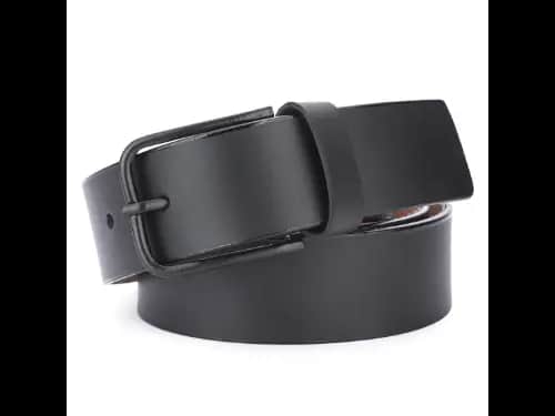 Men Slim Belt with Pin-Buckle Closure