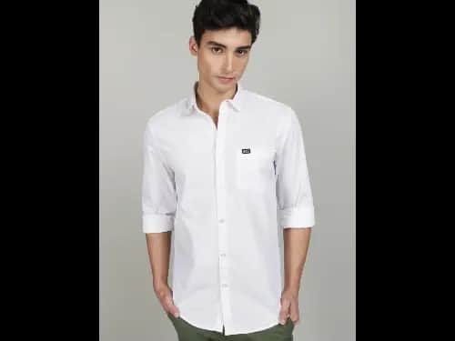 Men White Comfort Cotton Casual Shirt