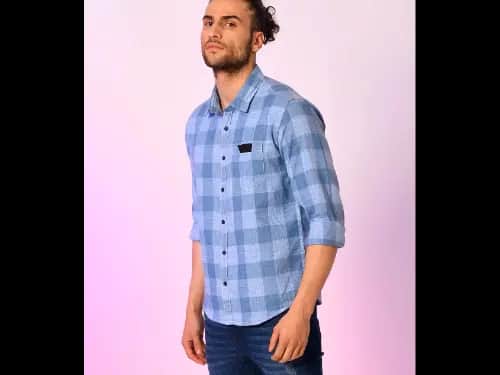 Checked Shirt with Patch Pocket