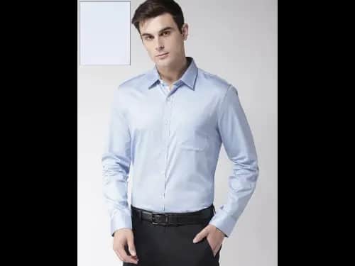 Men Blue Tailored Fit Formal Shirt