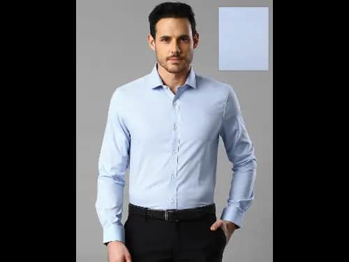 Blue Slim Fit Formal Shirt