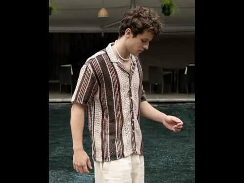 Men Striped Oversized Fit Shirt