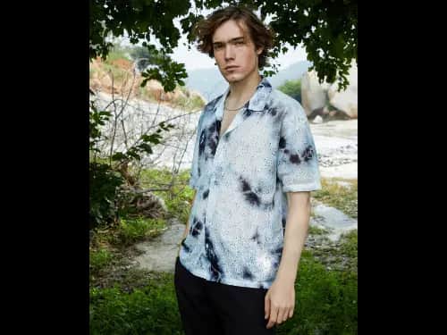 Men Tie & Dye Oversized Fit Shirt