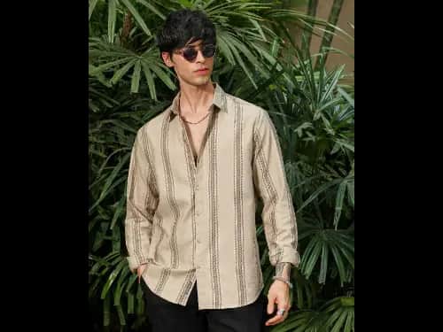 Men Stripes Regular Fit Shirt