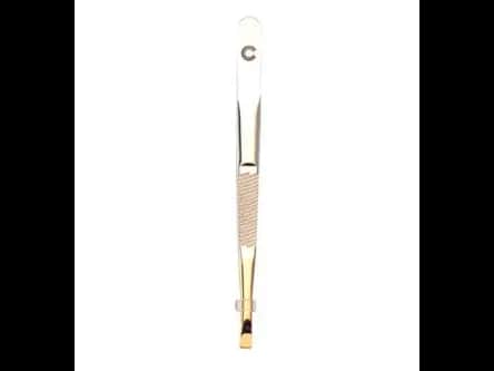 Tweezer- Stainless Steel Gold Flat Tips