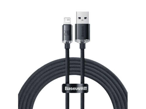 Baseus Crystal Shine Series 2Meter 2.4A USB to iPhone Fast Charging Data Cable -  CAJY000101
