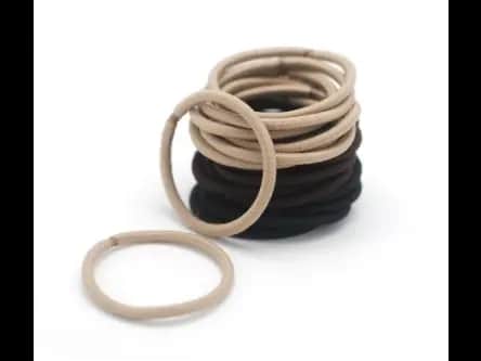 Elastic mix with brown & black 24pcs