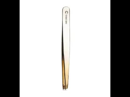 Tweezer- Stainless Steel Gold Slant Tip