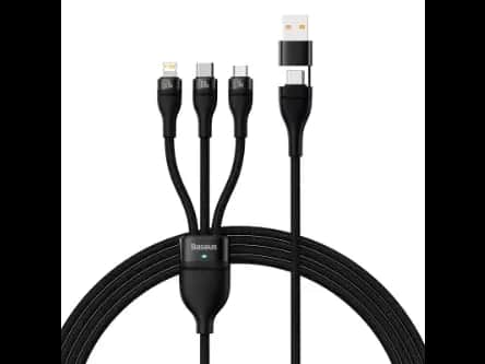Baseus Flash Series ? 1.2 Meter USB & Type-c to M+L+C 100W – Charging Cable -CASS030101