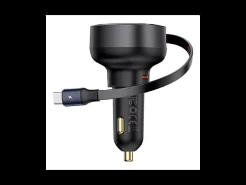 Baseus 60W Enjoyment Pro Car Charger C+Retractable Type-C Cable - C00057802111-01