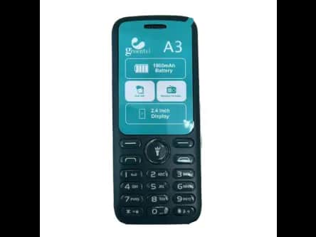 Greentel A3 Feature Phone Black - 1 Year Tecsas Warranty