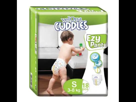 Velona Cuddles Ezy Pants diapers Size S 18 Pcs Pack
