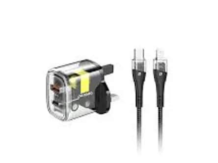 PORODO 20W DUAL OUT PUT 2IN1 QC PD TO LIGHTNING CHARGER 110G