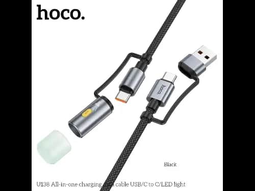 HOCO U138 ALL IN ONE DATA CABLE WITH LED LIGHT