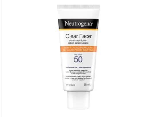 Neutrogena Clear Face Oil Free SPF 50 Sunscreen 88ml - CANADA