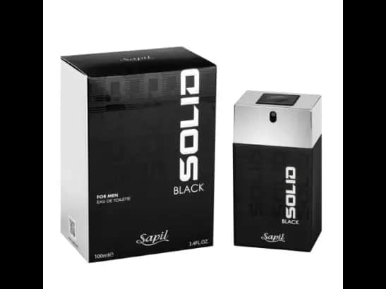 Sapil Solid Black Eau de Toilette for Men