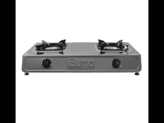 SUGA GAS COOKER - STAINLESS STEEL - SQURE TRIVET 2burner  (2B-GS2000