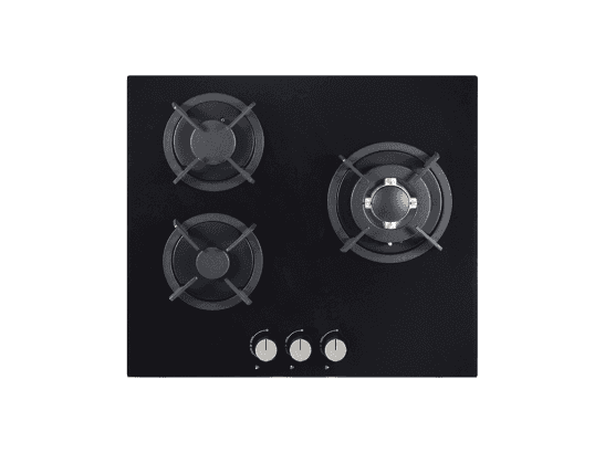 COOKER HOB 3B-AUTOMATIC PULESE IGNITION-TEMPERED GLASS (SGH-3/134GT)