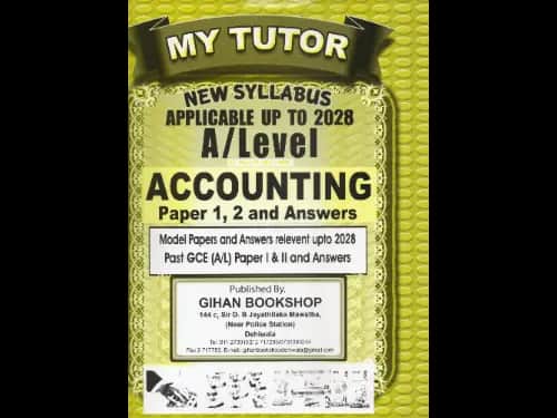My Tutor A Level Accounting Paper I and II : 2024
