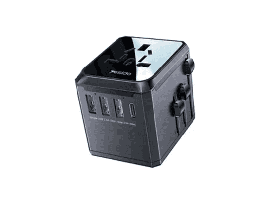 Yesido MC10 Universal Travel Adapter 3 USB + 1 USB-C Port