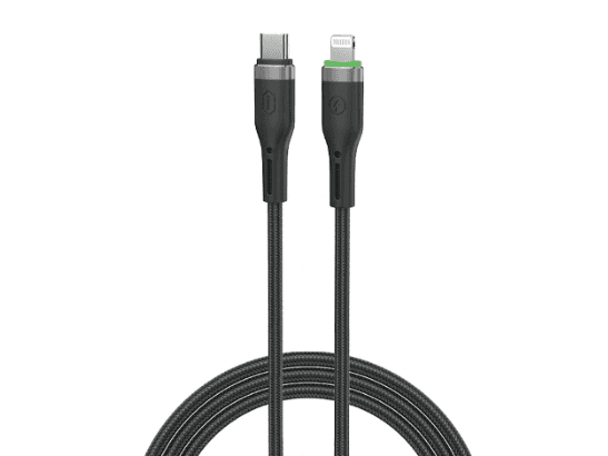 WiWU Wi-C070 Oringlink Type-C to Lightning 27W PD Cable 1M – Black with 6 months warranty