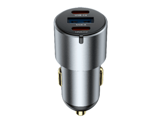 WiWU Wi-CC032 Nano Pro 60W PD Fast Car Charger – USB & Dual Type-C  with 6 Month Warranty