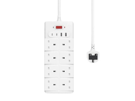 WiWU Wi-S009 3250W GaN 12in1 Power Strip – White with 6 Month Warranty