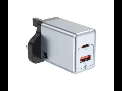 GREEN LION USB+PD 20W PREMIUM UK PLUG DUAL PORT