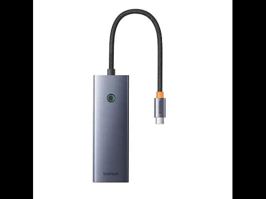 Hubs, New Arrival, Type-C Hubs Baseus 7-Ports HUB UltraJoy Series Docking Station – Space Grey - B00052803811-00