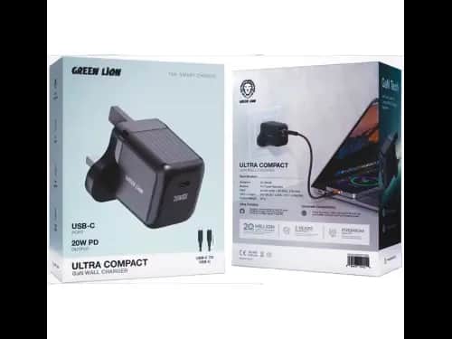 GREEN LION GAN ULTRA COMPACT WALL CHARGER C TO C 20W