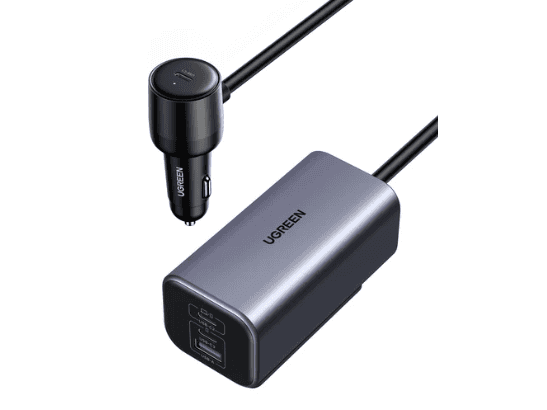 UGREEN 150W GaN 3xType-C And 1xUSB Port Car Charger – 35571 – 1 Year Warranty