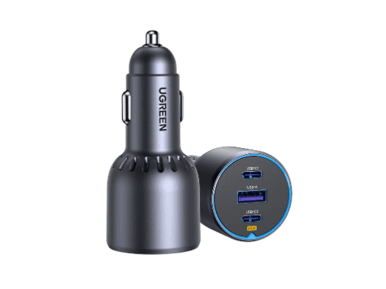 UGREEN 75W Dual Type-C 1x USB Ports Metal Car Charger – EC703 – 35024 – 1 Year Warranty