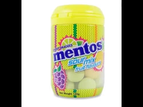 Mentos Sour Mix Fruit Flavours 120g