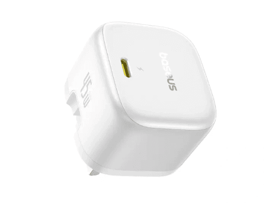 Baseus 45W PicoGo AE11 GaN 6 Type-C Fast Charger – Moon White (E0120J01)