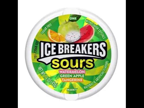 Ice Breakers Watermelon, Green Apple, Tangerine, 42g