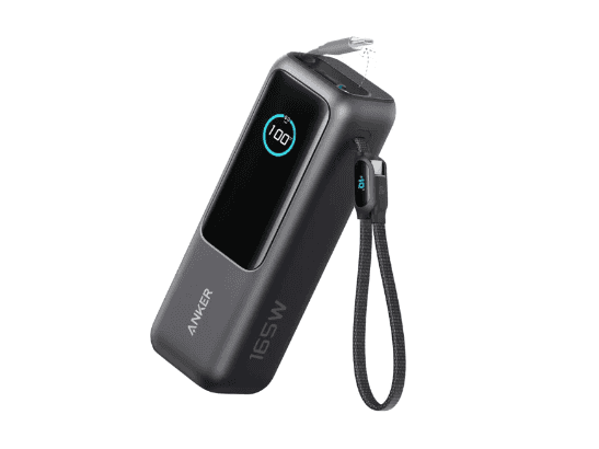 Anker 25000mAh 165W Power Bank Built-in & Retractable Cables – A1695H11