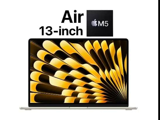 Apple MacBook Air 13 inch M5 Chip with 1 Year AppleCare warranty